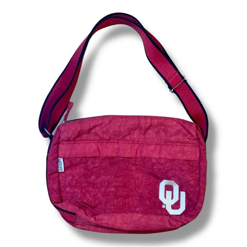 NWOT Alan Stuart University of Oklahoma Sooners Red Messenger Bag